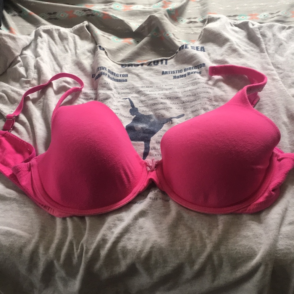 Pink bra